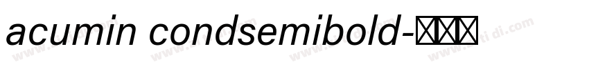 acumin condsemibold字体转换